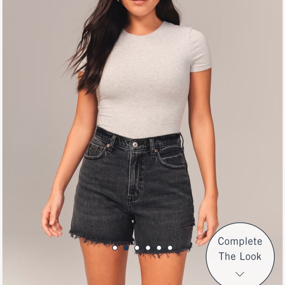 Black curve love dad high rise shorts
